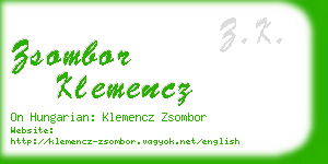 zsombor klemencz business card